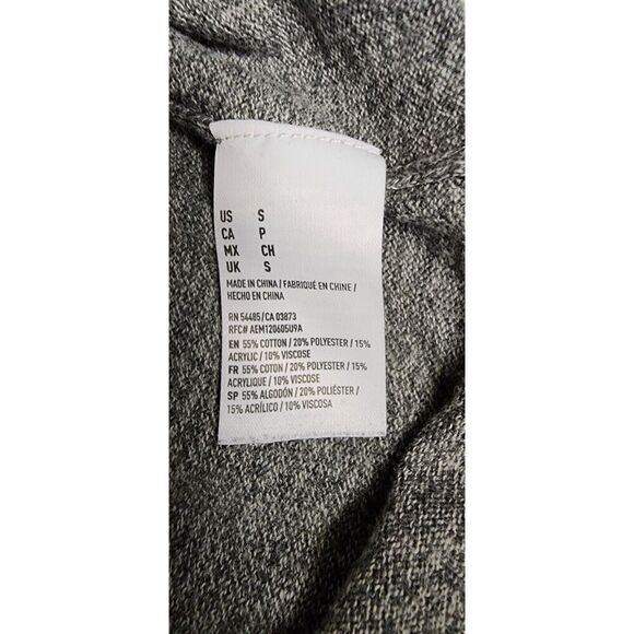 American Eagle Long Sleeve Oversized Sweater Gray Womens Pullover Knit S/P - Picture 7 of 9